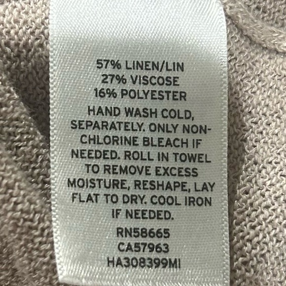 Halogen Beige Open Front Duster Cardigan EUC Size M - Picture 5 of 5